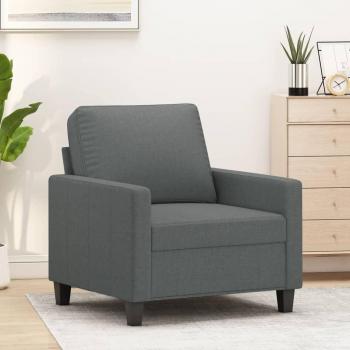 Sillón de Tela Gris Oscuro 60 cm - Vidaxl