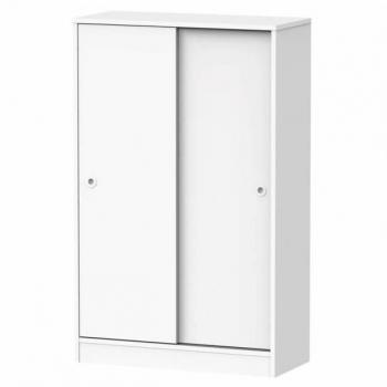 Armario Bajo Auxiliar Tibet Color Blanco Soft 2 Puertas 2 Estantes Almacenaje Mueble 120x74x33 Cm