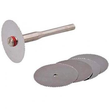 Juego de 6 Discos de Corte HSS de 22 mm con Adaptador Silverline