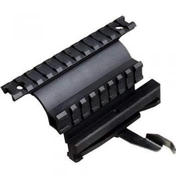 UTG 5th GEN Quick Detachable Double Rail AK Side Mount - Riel para miras telescópicas de airsoft, color negro