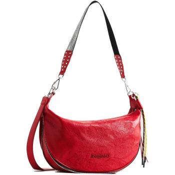 Desigual Sizzling Red Expandable Handbag, Handbags, female, Red, Size: ONE SIZE Expandable Red Handbag with Shoulder Strap