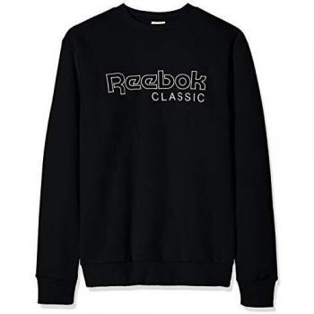 Reebok FLC Cl Crew Jersey, Hombre, Negro, S