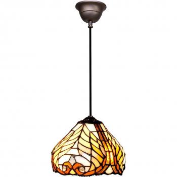 Lámpara de Techo Viro Dalí Ambar Hierro 60 W 20 x 125 x 20 cm con Pantalla Tiffany