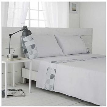 Juego de sábanas hipoalergénicas Baker de microfibra blanca para cama de 180 x 190/200 cm
