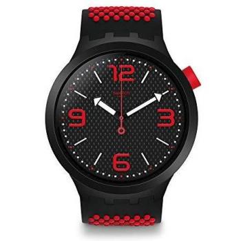 Swatch Mens Analogue Quartz Watch with Silicone Strap SO27B102