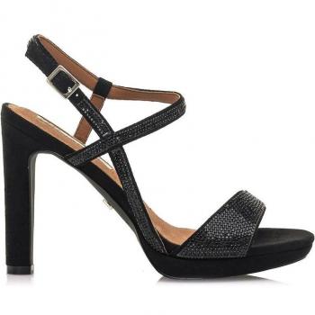 Sandalias de tacón mujer 68342 Negro-Altura tacón 10cm