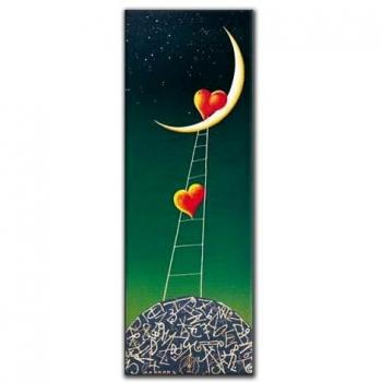 Artopweb Panel Decorativo con Diseño Meloniski Da Villacidro Appuntamento Sulla Luna, Madera, Multicolor, 35x1.8x100 cm
