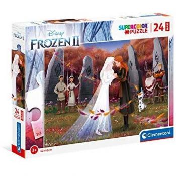 Clementoni - Puzzle infantil 24 Maxi Piezas Frozen 2, puzzle infantil de piezas grandes, a partir de 3 años