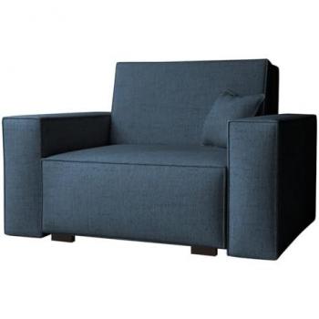 Sillón Columbus 195 Tapiz Madera con Función de Sofá y Almacenamiento, 123 x 85 x 98 cm