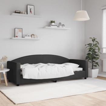 Cama de día sofá cama negra 80x200 cm tela Vidaxl