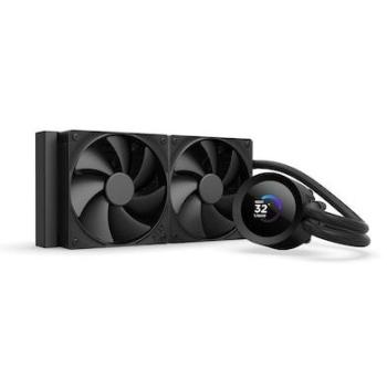 NZXT Kraken Plus 240 V2 AIO Liquid CPU Cooler - Black with Customizable LCD Display