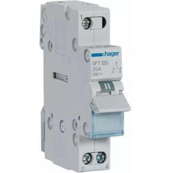 Conmutador modular I-0-II 25A 1P con punto común arriba Hager SFT125