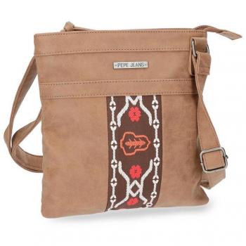Pepe Jeans Liza - Bolso Bandolera, 25 cm, 1.8 litros, Marrón