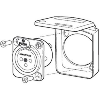 Neutrik SCDX9 White Seal Flap Cover for XLR Connectors