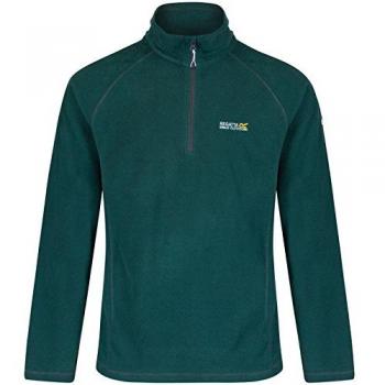 Regatta Montes-Microcremallera Ligera con Media Cremallera Chaqueta de Forro Polar, Hombre, Verde