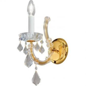 Aplique de cristal MARIA LOUISE oro 24k 1 bombilla E14