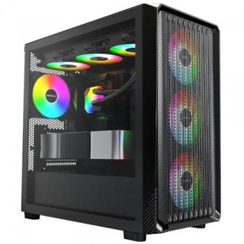 Torre ATX MONTECH X5M Negra con Ventiladores ARGB 4x120mm, Vidrio Templado y USB-C