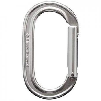 Black Diamond Oval Keylock Carabiner - Lightweight and Reliable, Silver