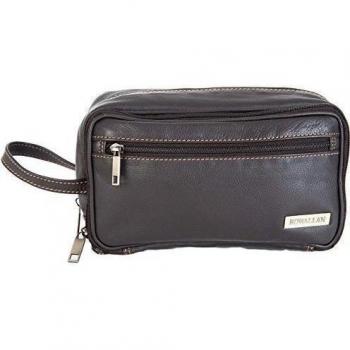 Para hombre calidad Rowallan Negro o Marrón Wash - Neceser de viaje de piel - 7490 marrón