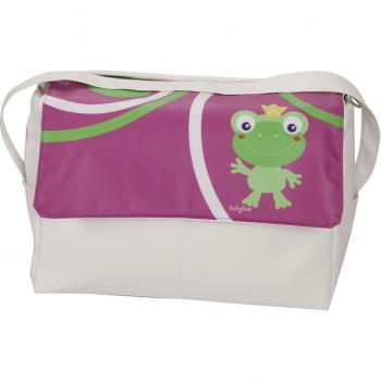 Bolso maternal de piel Ranita morado - Bolso para silla de paseo Babyline Ranita
