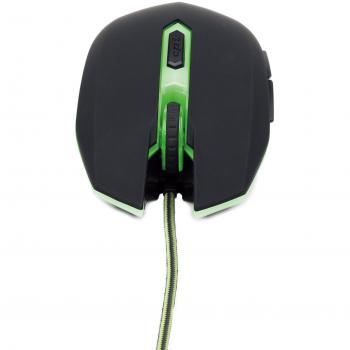 Gembird MUSG-001-G - Ratón USB 2400DPI ambidextro, Multicolor