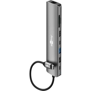 Hub USB-C Slim 8 Puertos con HDMI 4K, RJ45 y 5 Gbit/s