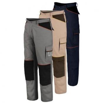 Pantalón Técnico con Inserciones Antiabrasión - 9 Bolsillos - Tejido Resistente