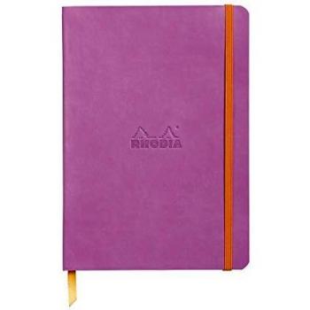 Cuaderno de Piel Sintética Rhodiarama Dot A5 en Color Lila