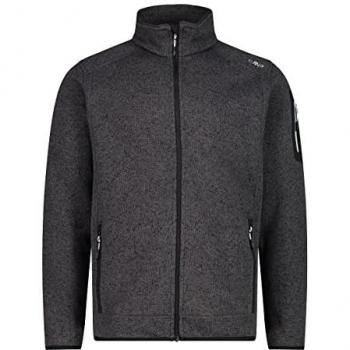 CMP Men's Black Fleece Jacket, Regular Fit, Size XL