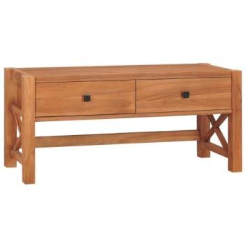 Mueble TV Multimedia Estantería Buffet para Televisión 100 x 40 x 45 cm Madera de Teca Marrón