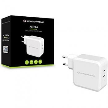 CARGADOR DE PARED QUICK CHARGE PD 2 PUESTOS USBC CONCEPTRONIC ALTHEA 100W