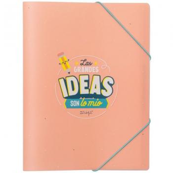 Carpeta con Hojas Transparentes Las Grandes Ideas Son Lo Mio.