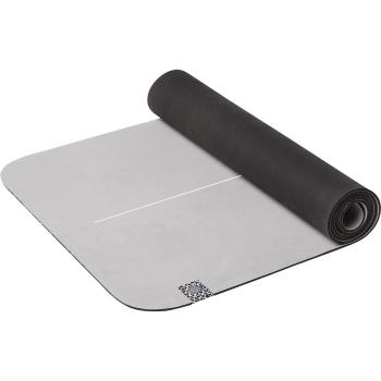 Energética Esterilla de Yoga de Caucho Natural y Microfibra - Unisex - Gris Claro - 180 x 66 x 0,5 cm