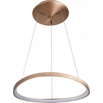 Lámpara colgante moderna Morfi Oro cepillado, tipo: colgante moderno LED, características: acabado en oro cepillado, luz blanca cálida 3000K, 2640 lúmenes, regulable
