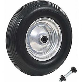 vidaXL Rueda Carretilla con Eje Macizo PU 4.00-8 390 mm Grúas Cargas Trolley