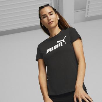 Camiseta Puma Essential Logo para Mujer Manga Corta Color Negro