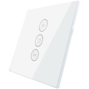 LEDBOX Frontal persianas cristal blanco, 3 botones.