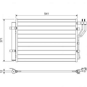 Condensador de aire acondicionado VALEO 822582 con secador, Aluminio, compatible con Hyundai ix20