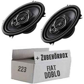 Fiat Doblo 223 Heck - Pioneer TS-A4633i 4x6' 3-Weg Custom-Fit Oval Lautsprecher - Einbauset