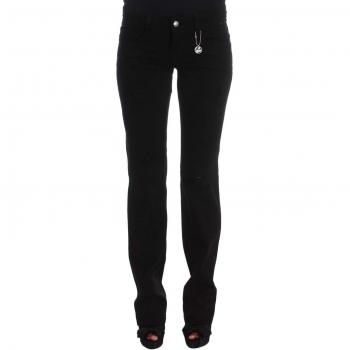 Costume National Women's Black Slim Fit Bootcut Jeans W26