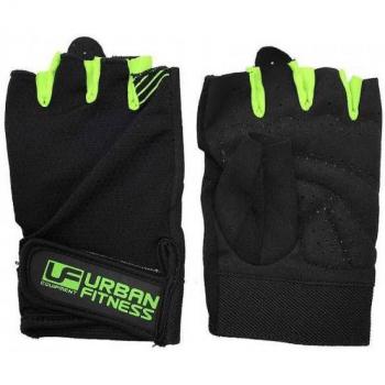 Cotton Black/Green Urban Fitness Training Gloves