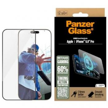 Protector de Pantalla PanzerGlass Gaming Ultra-Wide Fit para iPhone 16 Pro Max 6.9'' - Cristal Templado 9H