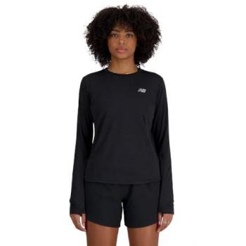 New Balance Women's Long Sleeve Athletics Shirt - Pure Black - Size S
