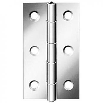 Bisagra estrecha de acero galvanizado 50x31 mm con pasador de latón VORMANN