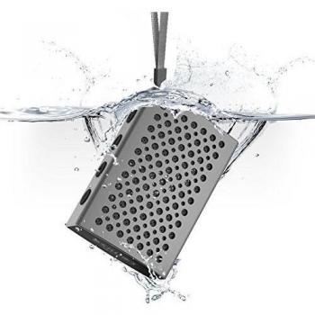 Altavoz Bluetooth, COMISO [Halo Audio] [Gris espacial] - [Aluminio de Lujo] [Impermeable al agua] Ultra - portátil mini altavoz de Bluetooth 4.0, altavoz para la Ducha inalámbrico incorporado con micrófono para las llamada de teléfono la mano libre