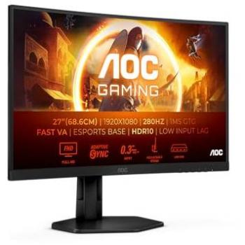 Monitor Curvo AOC Gaming 27 C27G4ZXU, Full HD 1920x1080, 280Hz, 0.3ms, VA Panel, FreeSync Premium