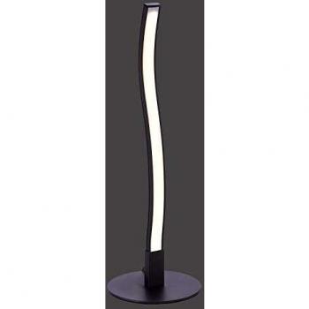 Lámpara de mesa LED Wave 3.000K 30cm negro, diseño moderno y eficiente, 260 lúmenes