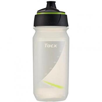 Tacx Botella Shanti Twist de la Marca, 500 ML, con Membrana Cierre, Color Azul, Unisex, T5881.05, Transparent/Leuchtgelb