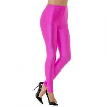 Fluorescent Pink Women's Spandex Disco Leggings