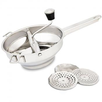 Oniel - Pasapures Profesional - Acero Inoxidable - 3 Discos - 20 cm